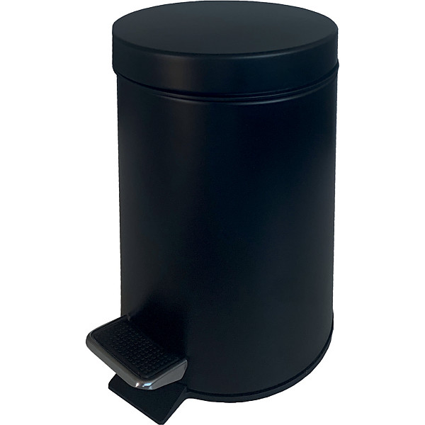 Collecteur à pédale JVD 3 L métal noir
