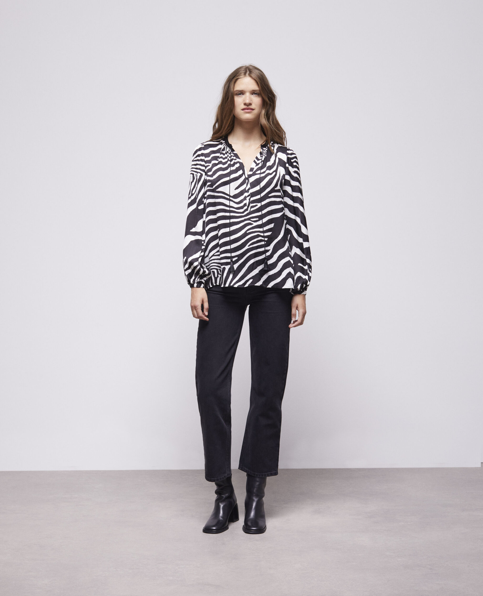 Blouse imprimée zébré
