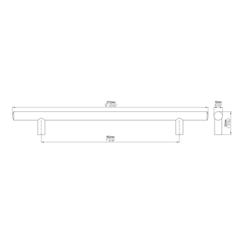 Greep Romy rvs look 272mm