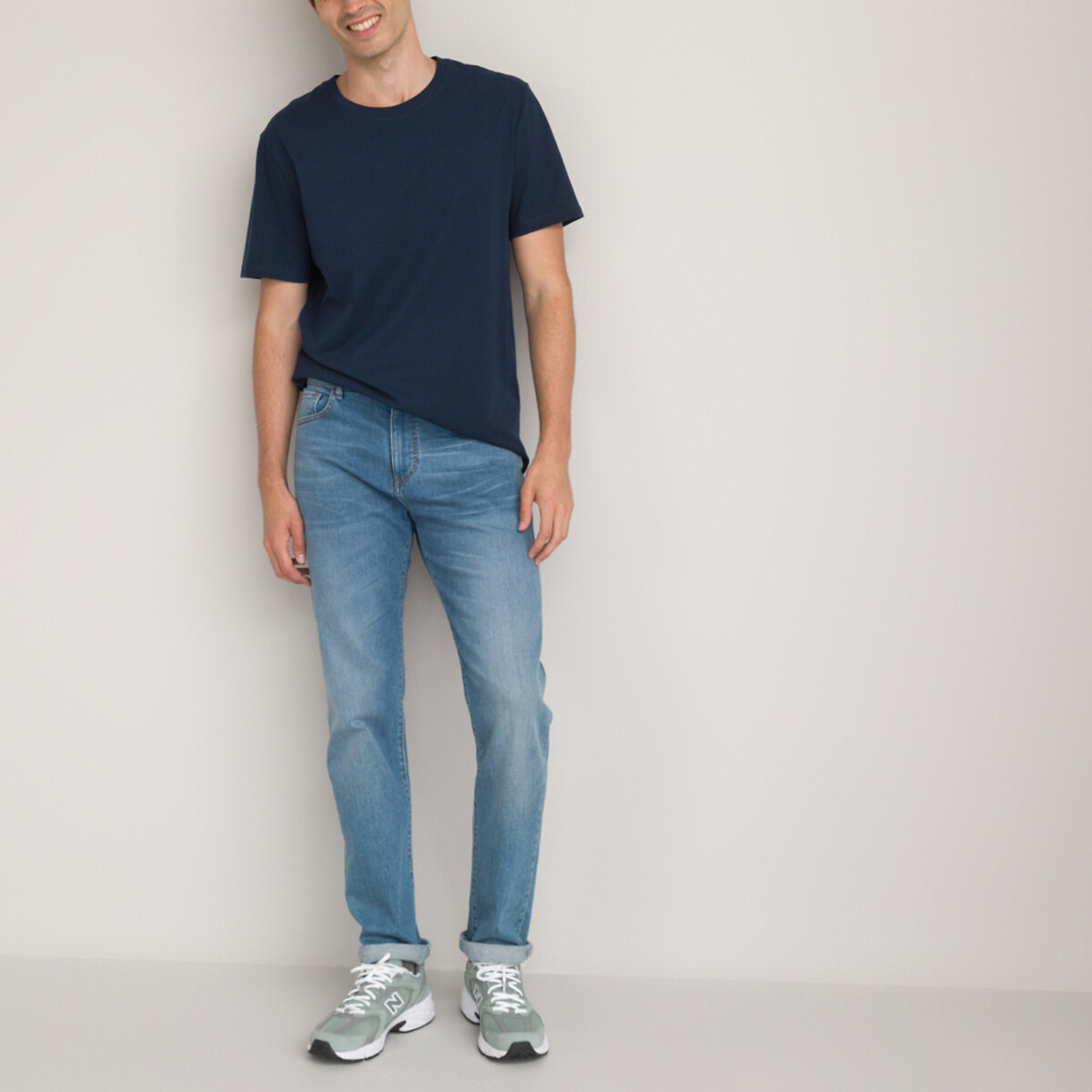 COLEÇÃO LA REDOUTE<br>Camiseta com gola redonda e mangas curtas