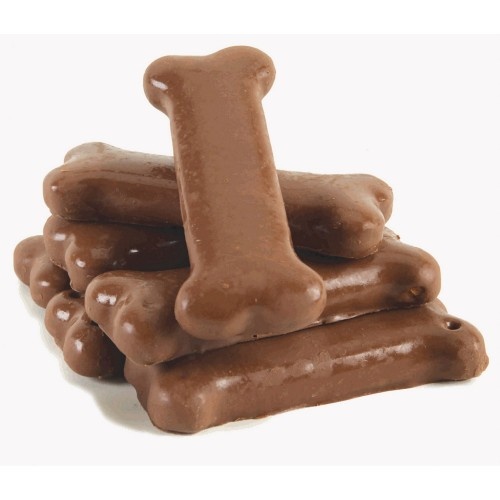 Ossinhos grandes de chocolate para cães, sabor natural