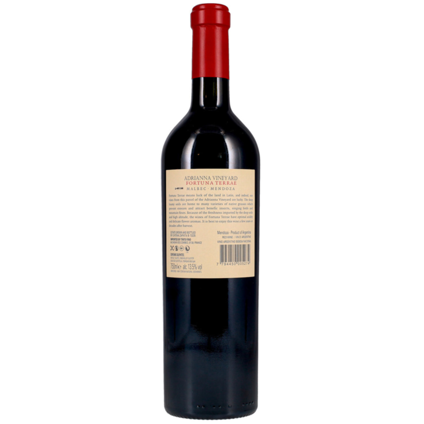 Mendoza Malbec Adrianna Vineyard Fortuna Terrae Catena -75cl