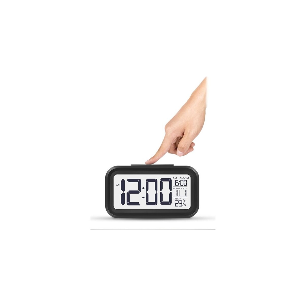 Digital LED Vekkerklokke - Svart