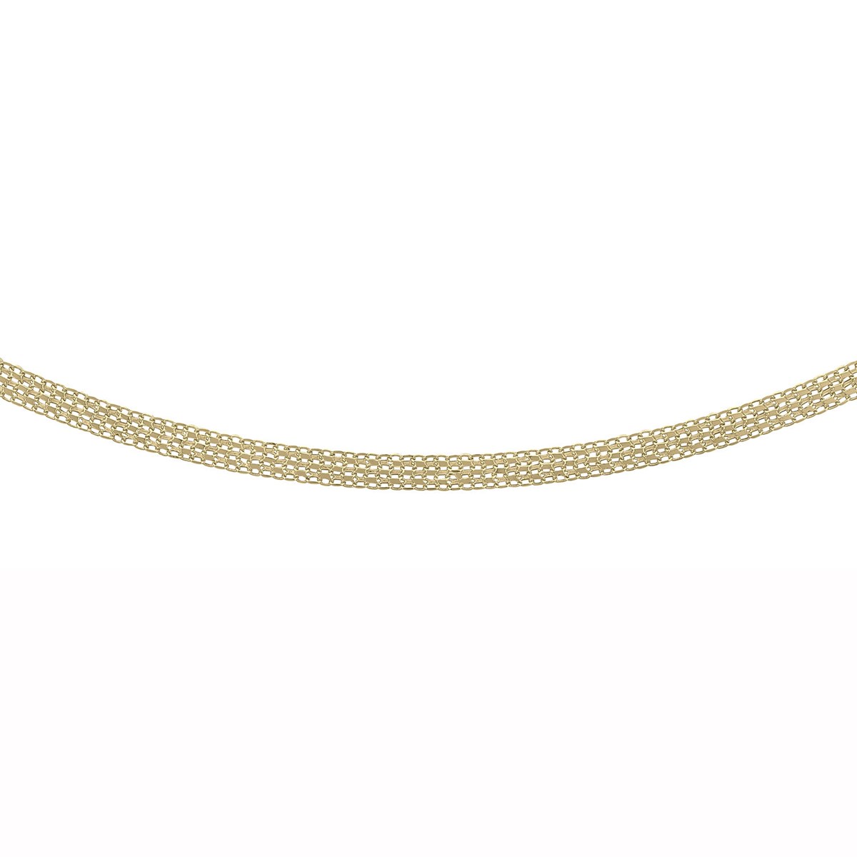 Collier Brillaxis maille bismark or jaune 18 carats
