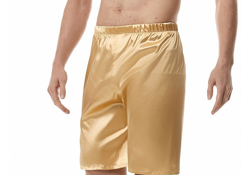 Aozora - Effen satijnen pyjamabroek met elastische taille