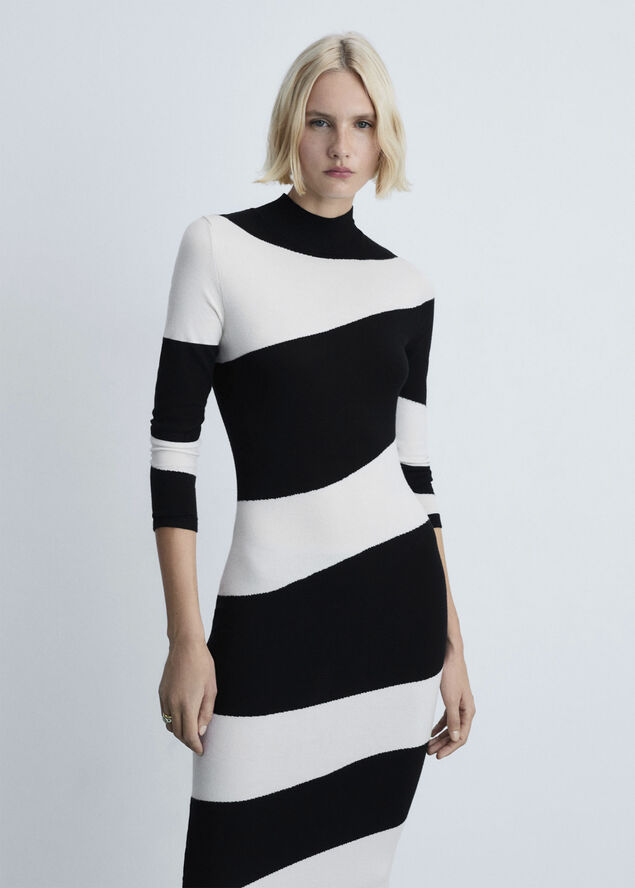 MANGO DRESS. -- WAVY Black