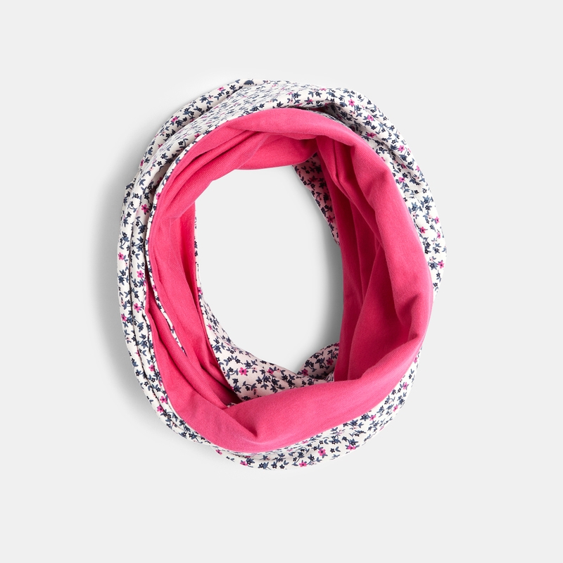 Snood bi-face en jersey blanc fille