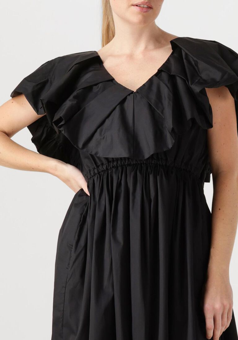 zwarte devotion midi jurk deos