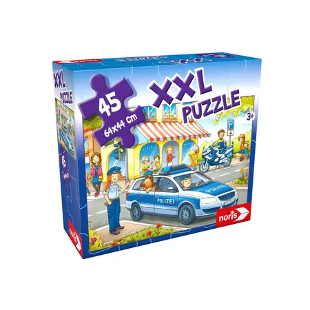 Noris Spiele XXL Puzzle Auf Streife mit der Polizei, 45 Teile