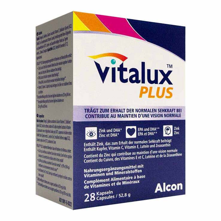 Vitalux Plus Lutein und Omega 3 Kapseln, 28 St