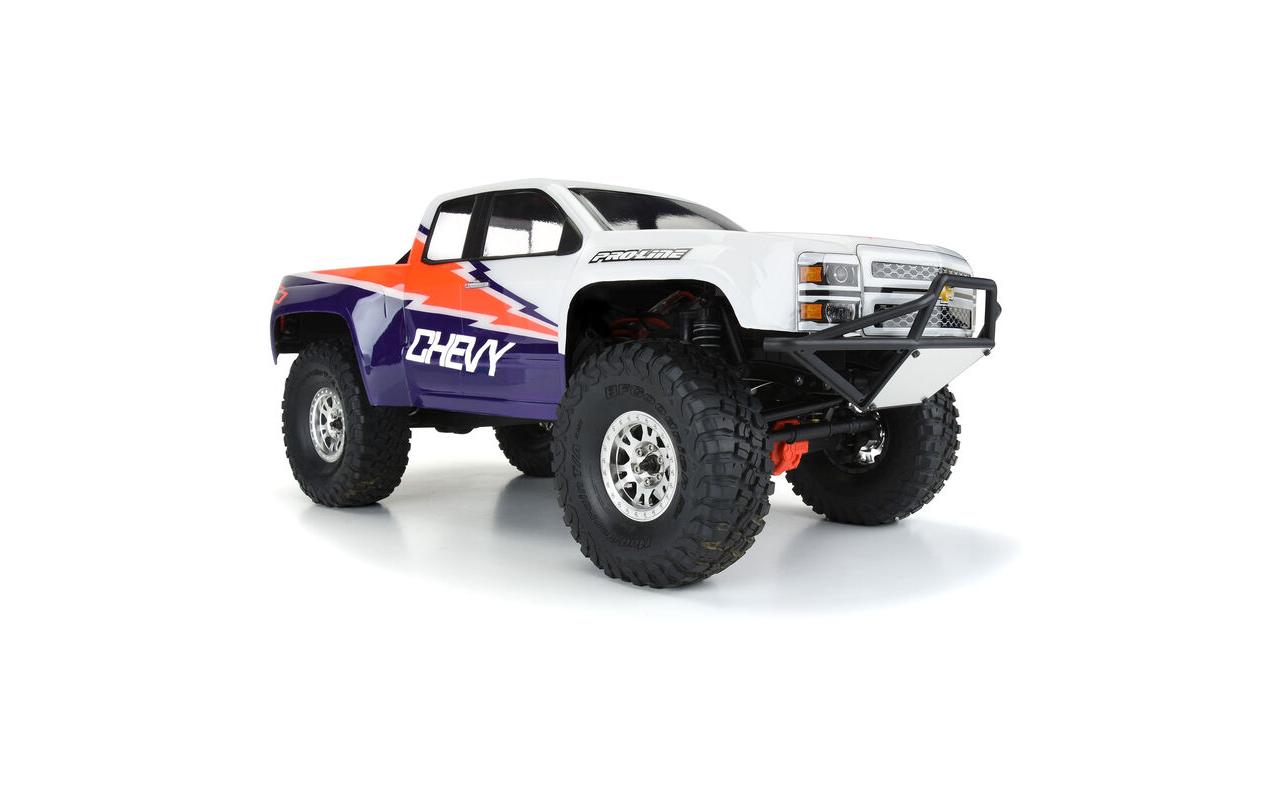 Karosserie Chevy Silverado 2015 Pre-Runner unlackiert, 1:10Karosserie für Crawler mit 353 mm Radstand