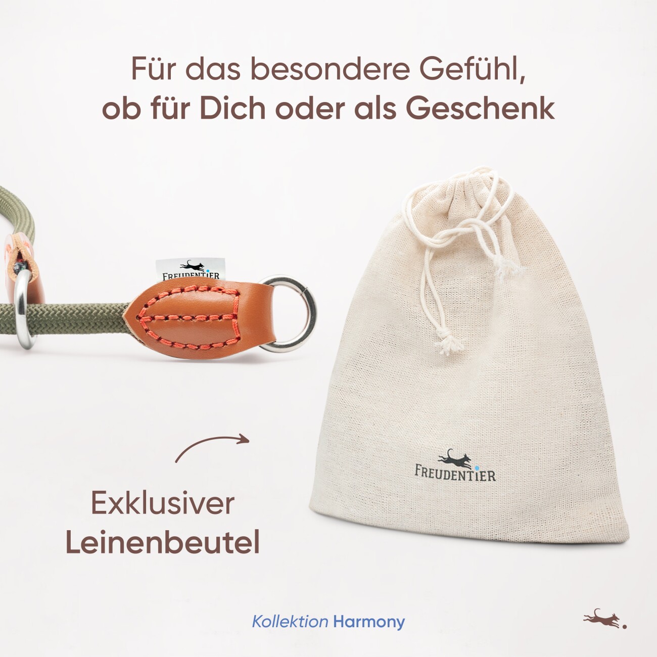 Freudentier Hundehalsband mit Zugstopp - Harmony Kollektion S