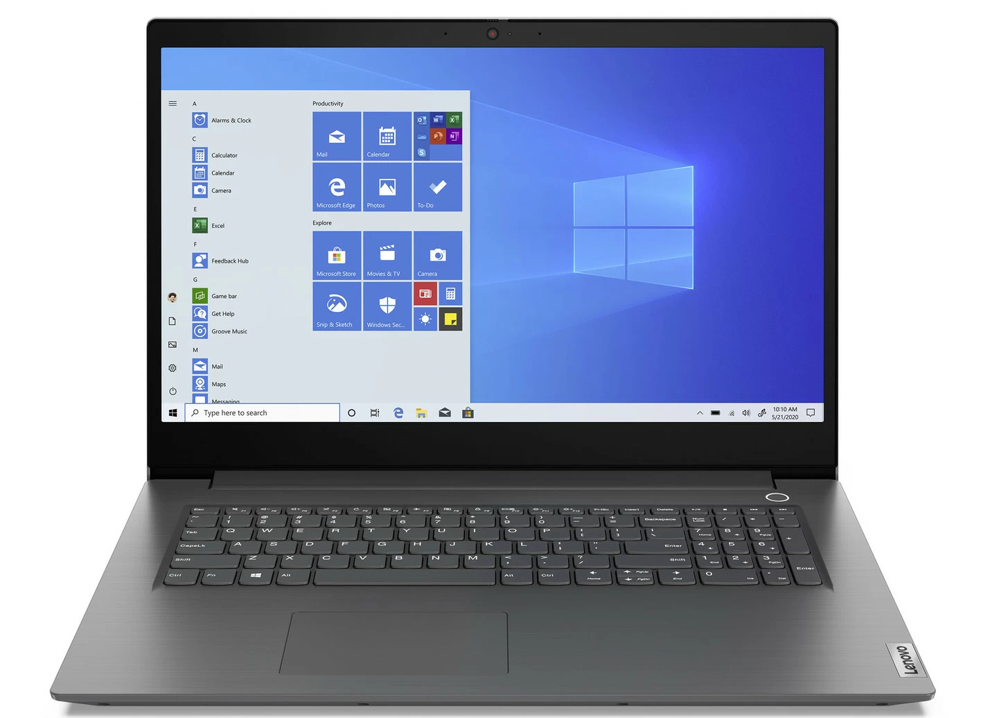 Lenovo Notebook mit 17,3“ (43,2 cm) entspiegeltem Full-HD-Display