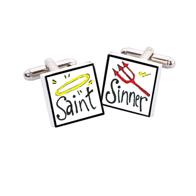 Boutons de manchette, Saint Sinner, Bone China