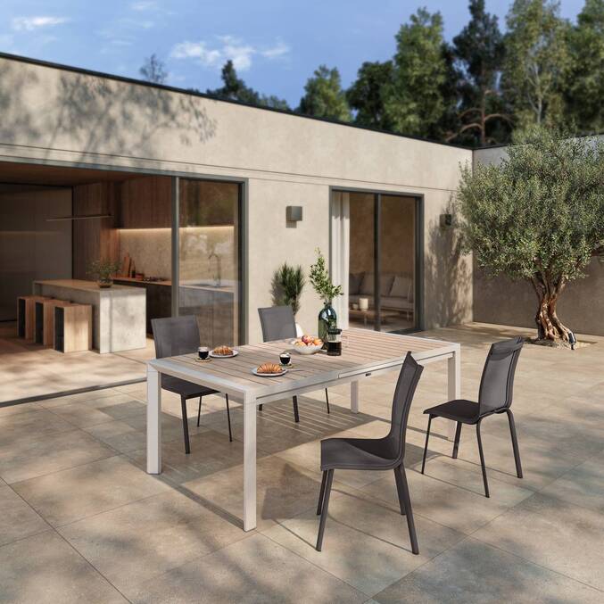 Chaise de jardin empilable AXANT Lin & Argile