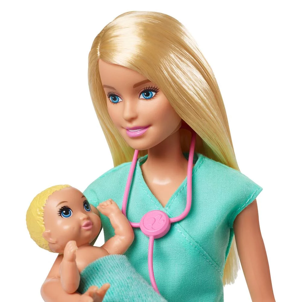 BARBIE COFFRET POUPEE  PEDIATRE BLONDE