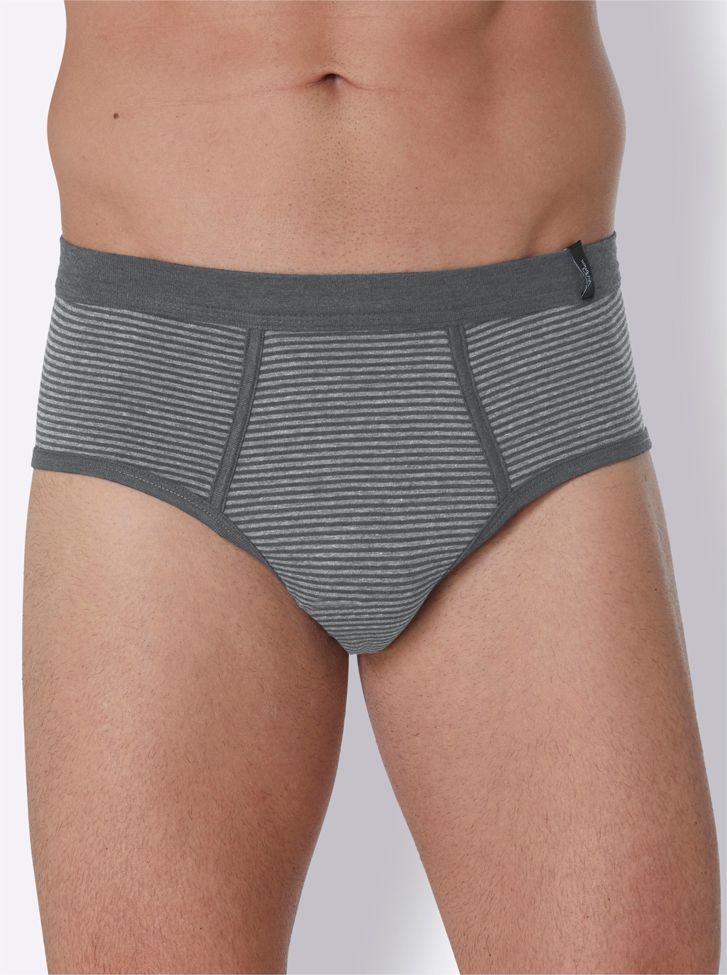 wäschepur men Slip in anthrazit-gestreift