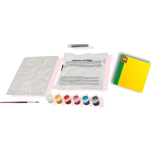 Ses creative gips- en verfpakket - vlinders en glitter- 8st