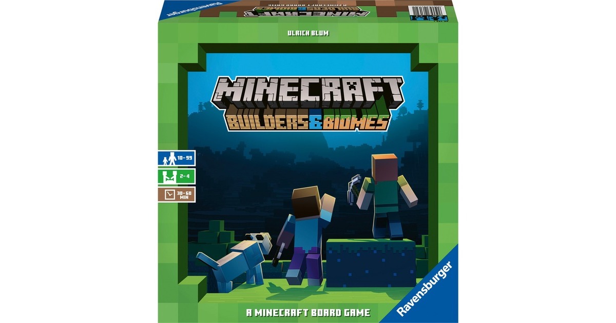 RavensburgerMinecraft Builders & Biomes Bordspel  (Meertalig, 2 - 4 spelers, 30 - 60 minuten, Vanaf 10 jaar)