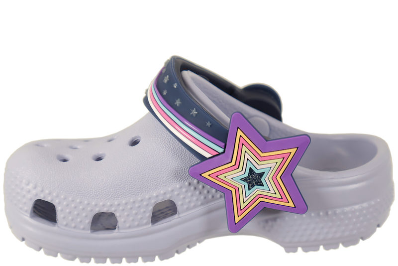 CROCS C IMAGINATION LIGHTS BKSTRPCGT CLOGS I LILLA GUMMI MED LYS
