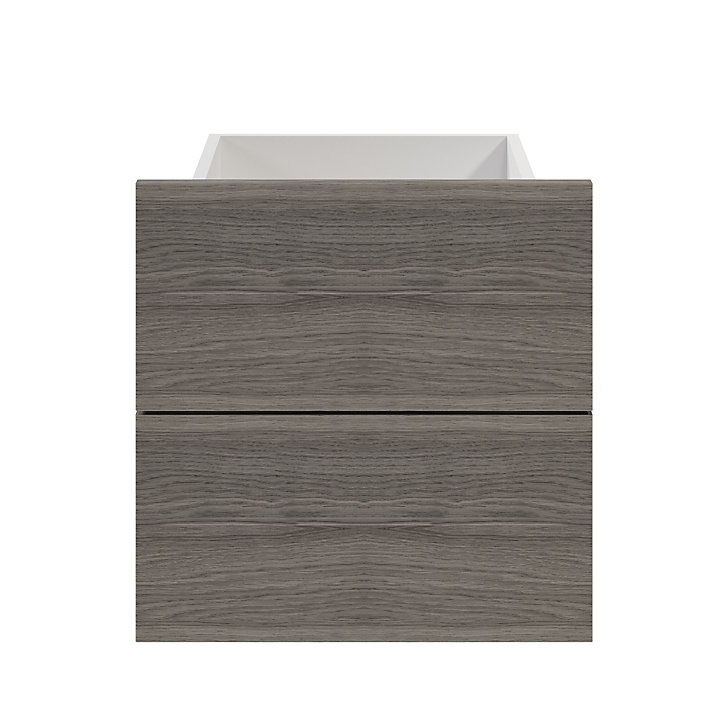 Lot de 2 tiroirs effet chêne grisé GoodHome Atomia H. 18,5 x L. 37,2 x P 39 cm