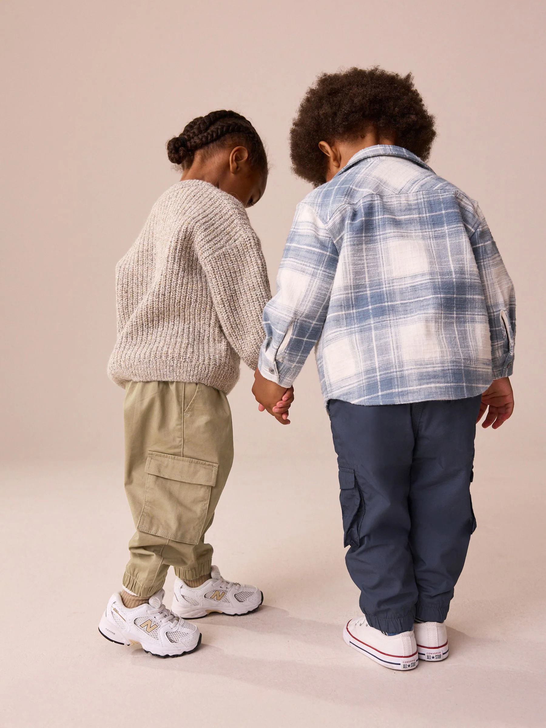 Bruin/marineblauw - Cargo Trousers 2 Pack (3mths-7yrs)