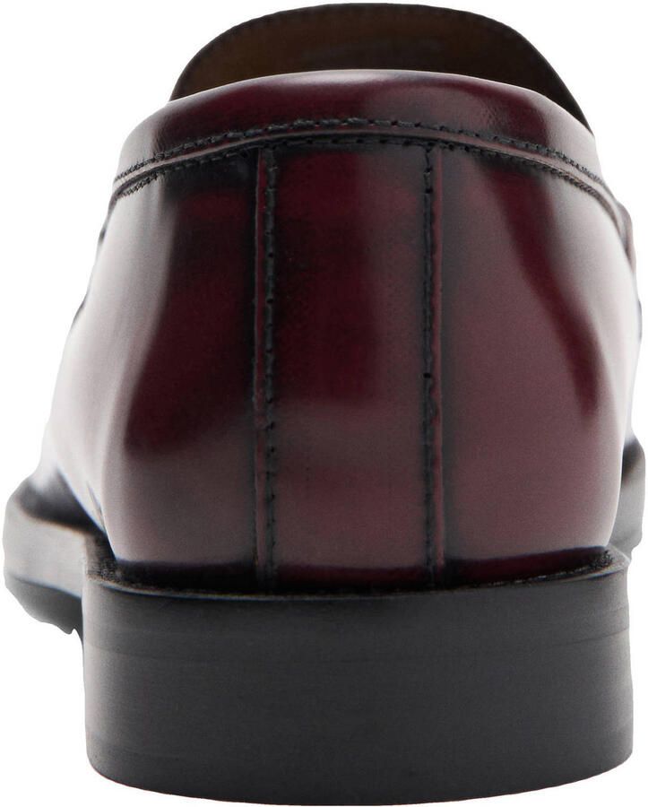 Mango leren loafers bordeaux