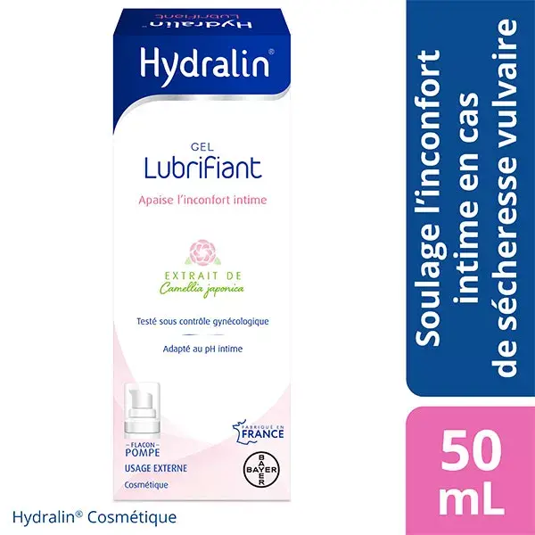 Gel lubrificante Hydralin para desconforto íntimo 50ml