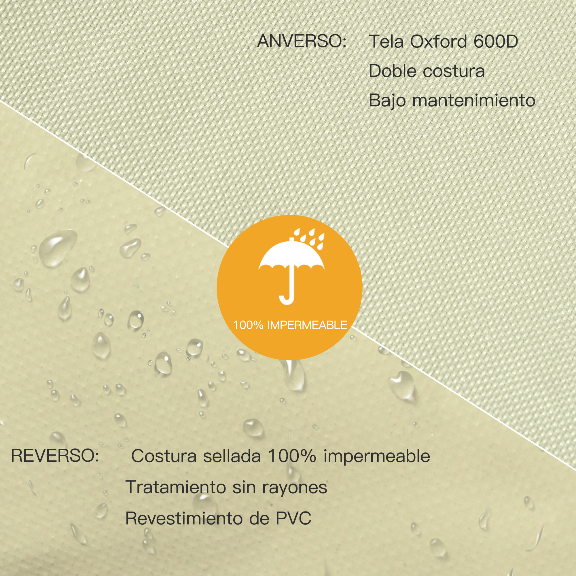 Capa protetora Outsunny para cadeiras, capa impermeável para móveis de jardim, ideal para poltronas, proteção contra chuva e sol, 68x87x77cm, tecido Oxford 600D.
