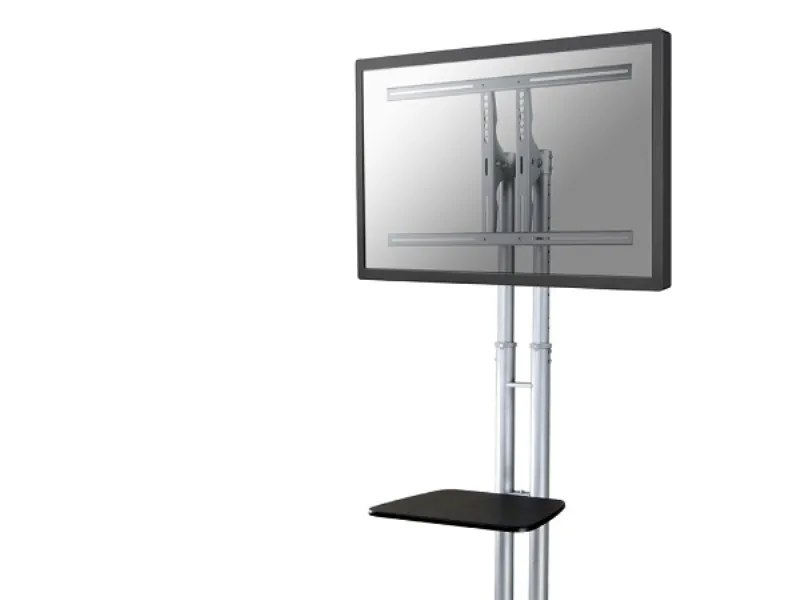 Neomounts PLASMA-M1800E - Vogn med hjul - for fladt panel/AV-udstyr - sølv - skærmstørrelse: 27