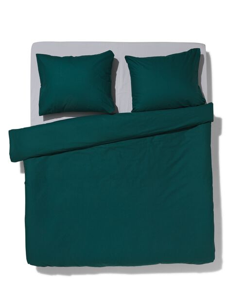 housse de couette en coton doux 240x200/220 vert foncé