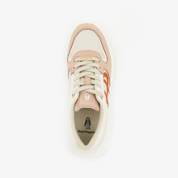 Hush Puppies dames sneakers beige roze