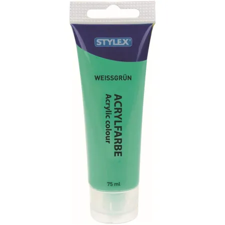 Stylex Acrylfarbe weißgrün, 75 ml