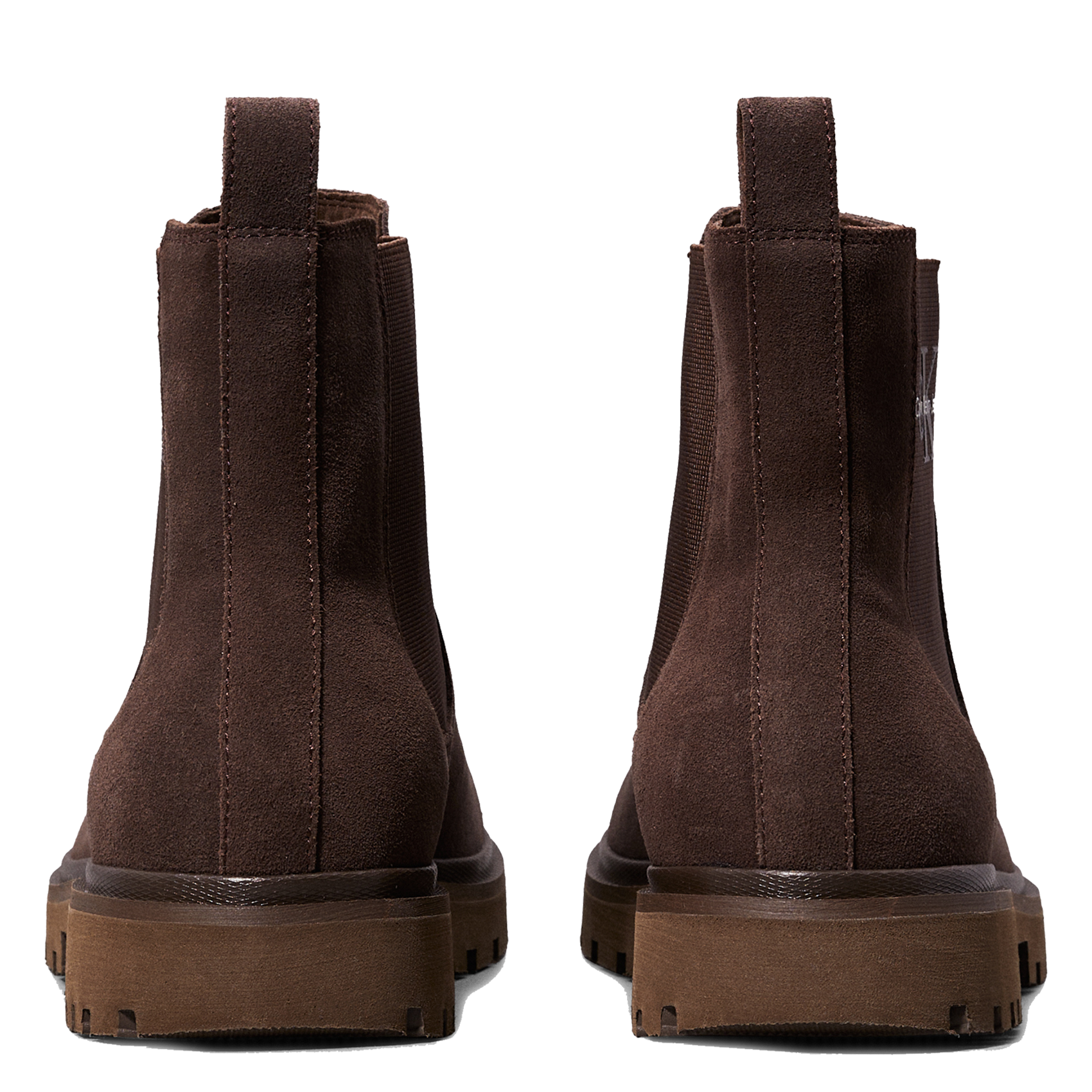 Bottines en cuir velours | Marron