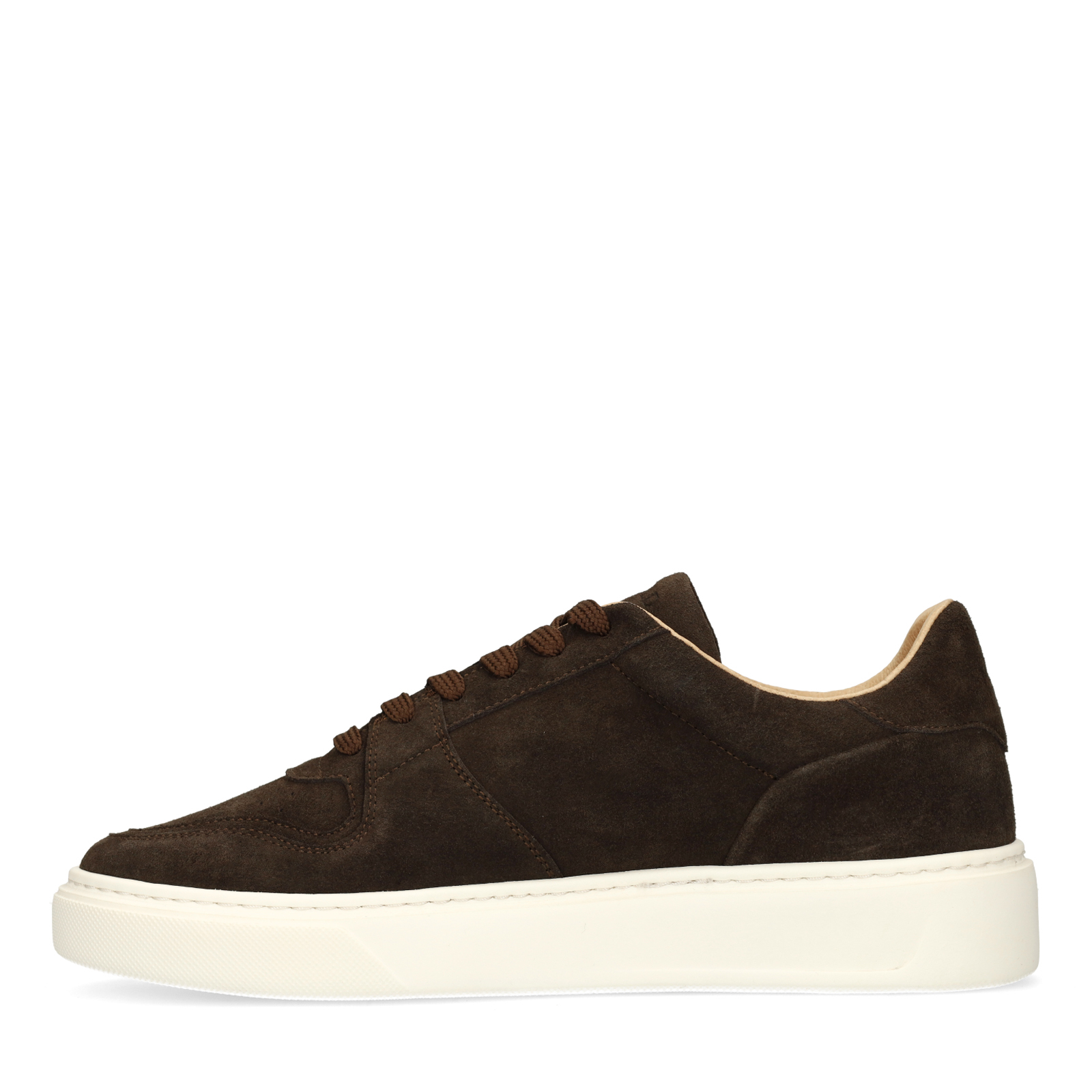 Donkerbruine suède sneakers