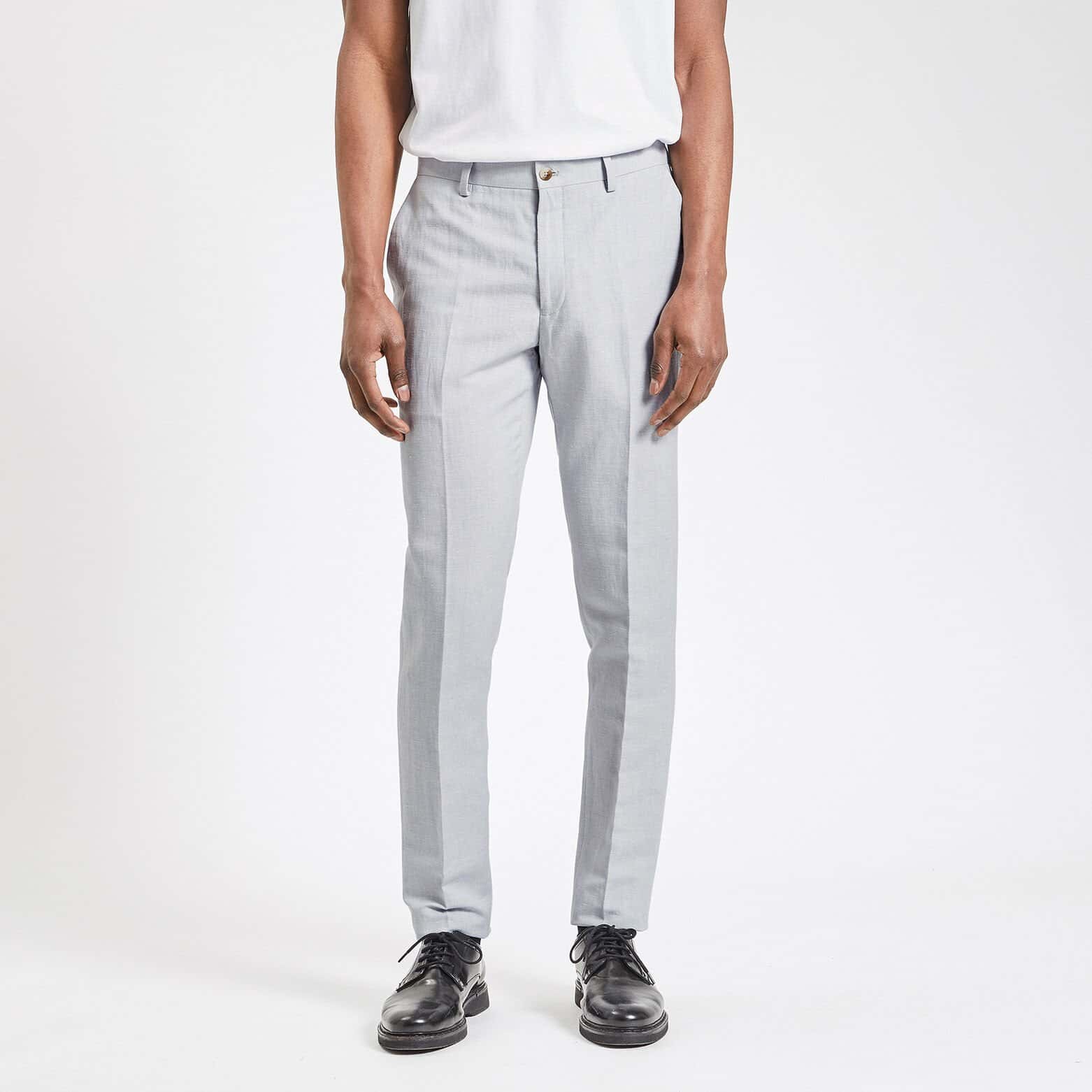 Pantalon de costume slim Bleu clair
