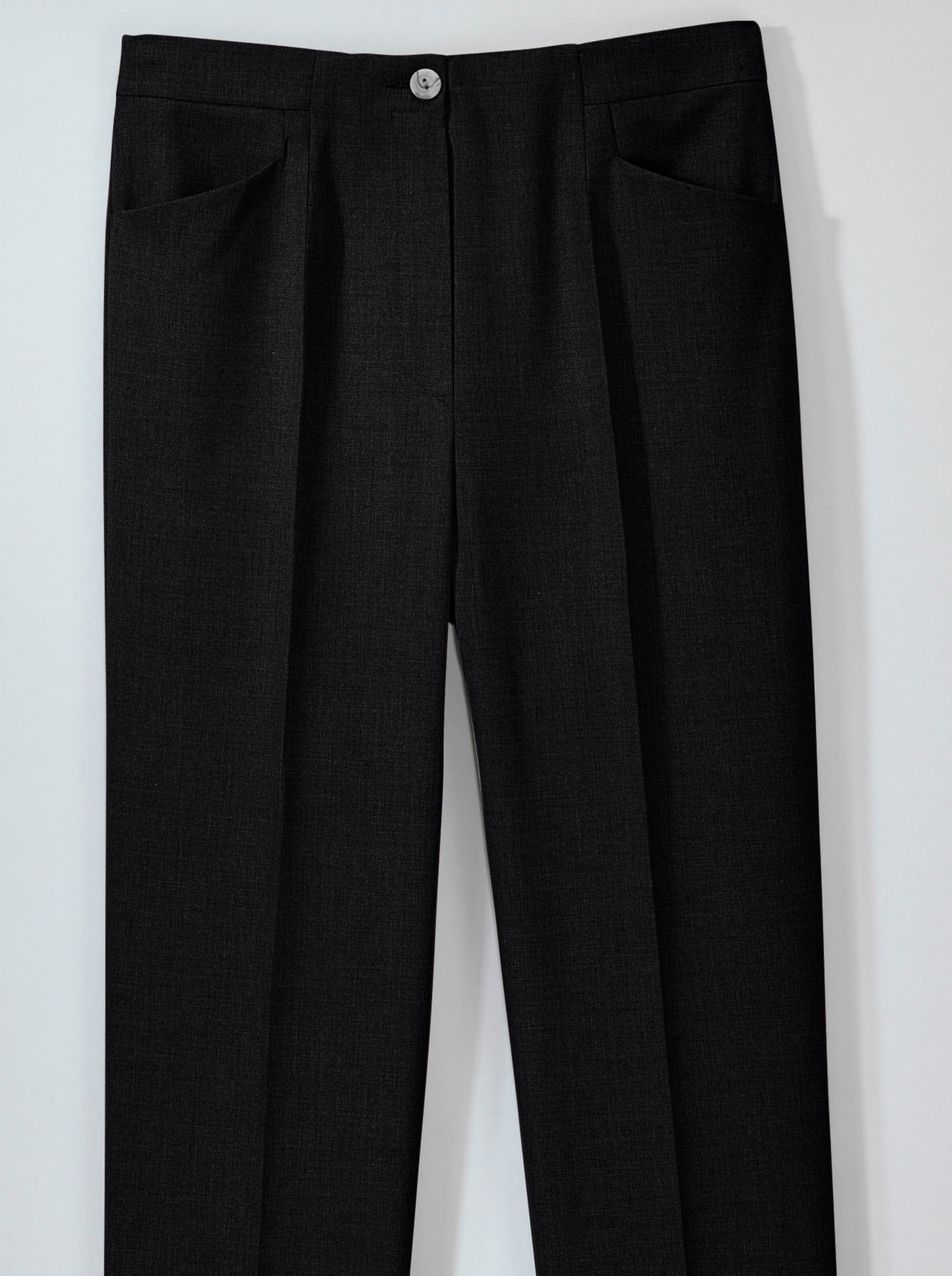 Come on Bügelfaltenhose in schwarz