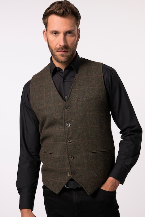 JP 1880 Weste, Karo, Strickrücken, bis 7 XL