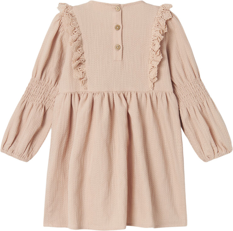 Lil' Atelier NMFROSITA LS DRESS LIL Rugby tan
