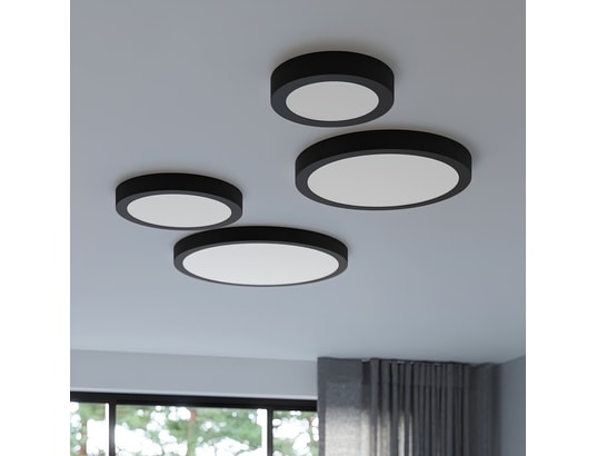 SOLLUX LIGHTING - Plafonnier onyx 30 blanc led 3000k
