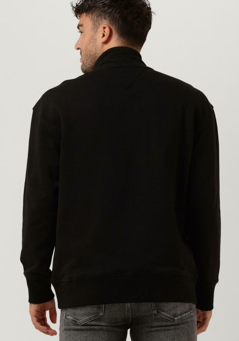 TOMMY JEANS zwarte tommy jeans trui tjm rlxd authentic half zip