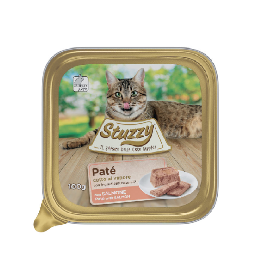 Recipiente para ração de gato Stuzzy sabor salmão