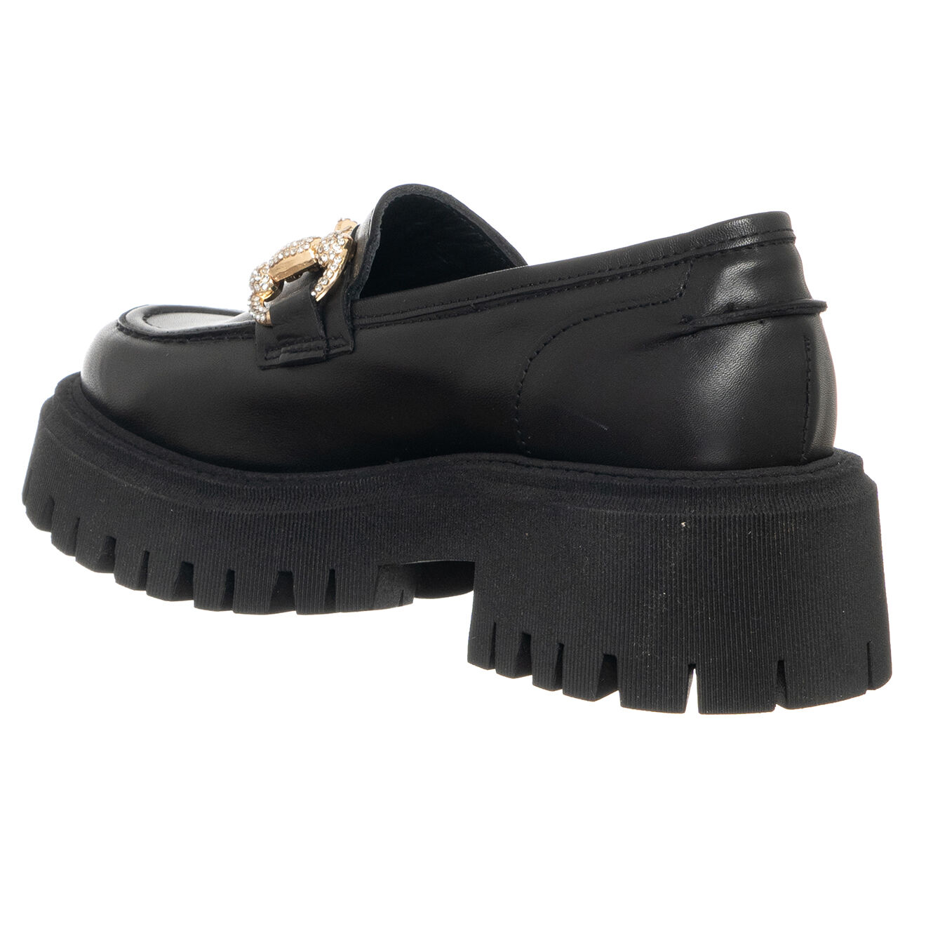 Loretta Pettinari Mocassins en Cuir Oria noirs - Talon 4.5 cm