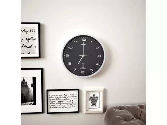 Horloge murale radioguidée avec mouvement à quartz 31 cm Noir