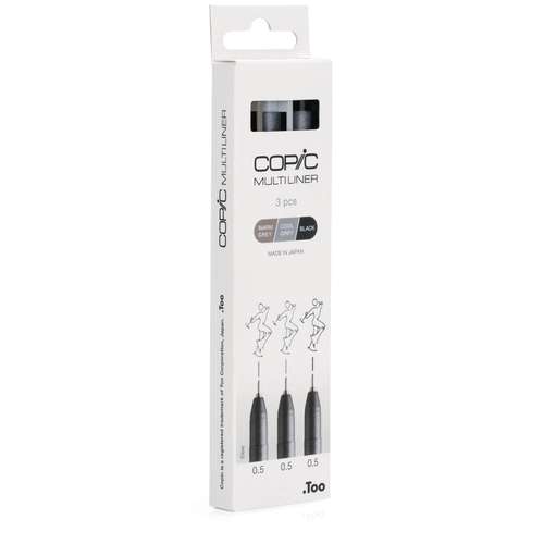 COPIC® Multiliner 3er-Set, grey/black