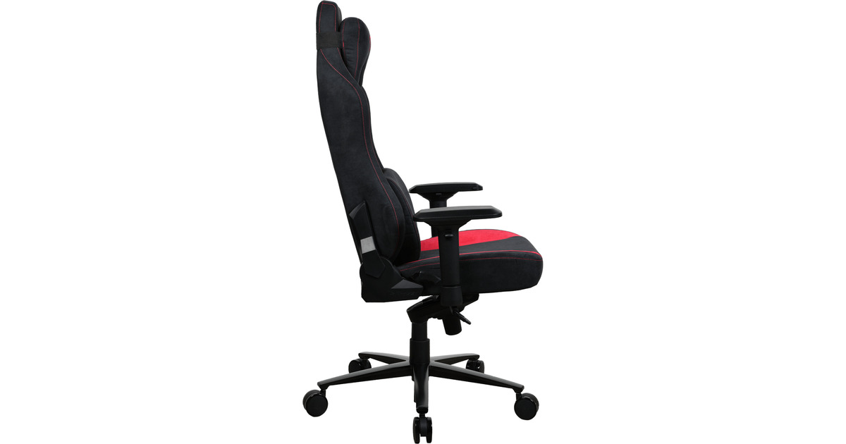 ArozziVernazza Supersoft Fabric - Black/Red gamestoel  (Zwart/rood)