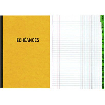 Registre standard elve piqué a4 210x297mm échéancier 100 pages