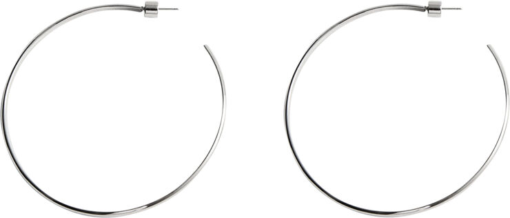 MANGO Maxi hoop earrings Silver