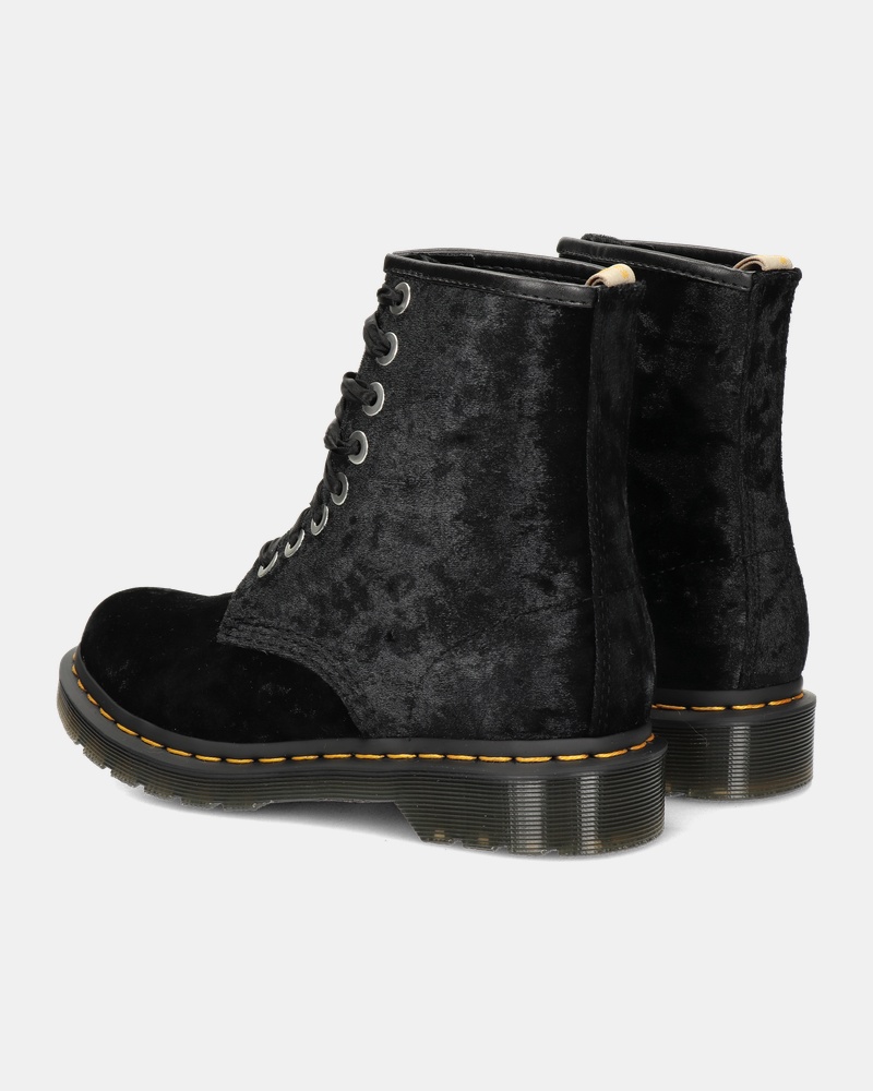 Dr. Martens Crushed Velvet Veterboots  - zwart