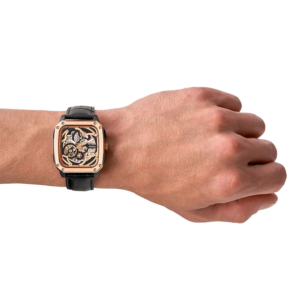 Montre Fossil Inscription Bleu